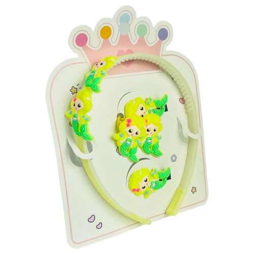 Bijuteria tiara decorada com rabico 5 peças