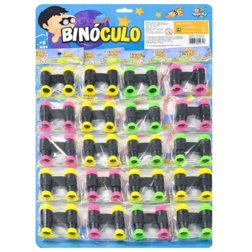 Binóculos plástico com 20 unidades pequeno sortido
