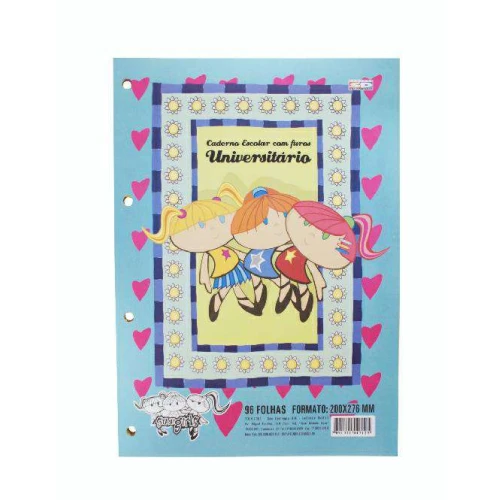 Bloco 04 furos Star Girls 96 folhas
