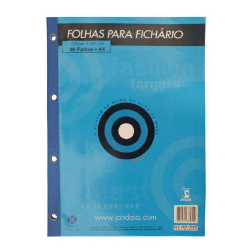 Bloco 04 furos cancêr de mama 96 folhas