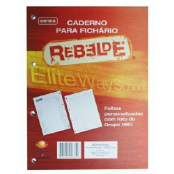 Bloco 04 furos rebelde 96 folhas