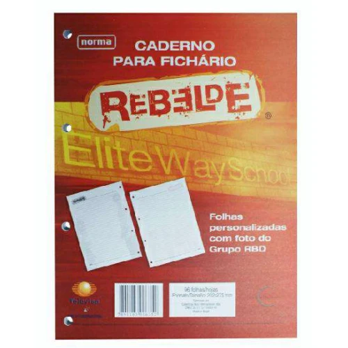 Bloco 04 furos rebelde 96 folhas