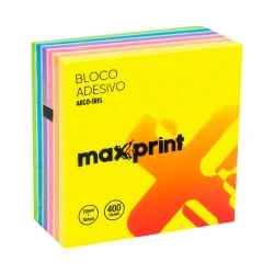 Bloco adesivo colorido 76x76mm 400 folhas Maxprint