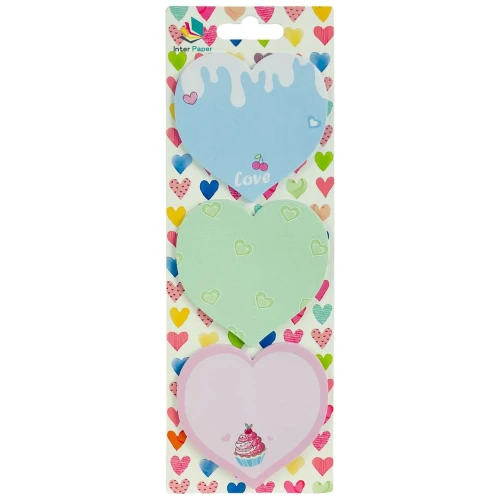 Bloco adesivo decorado coração sortido ha80826