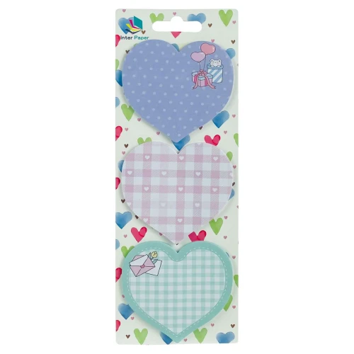 Bloco adesivo decorado coração sortido ha80826