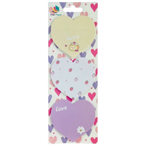 Bloco adesivo decorado coração sortido ha80826