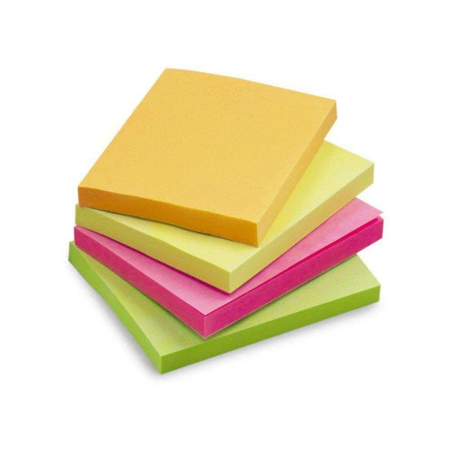 Bloco auto adesivo 38mmx50mm neon maxprint com 4 unidades de 200 folhas Bloco auto adesivo 38mmx50mm neon maxprint com 4 unidades de 200 folhas