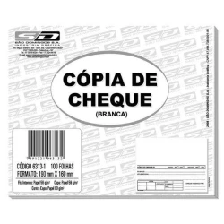 Bloco cópia de cheque com 100 folhas