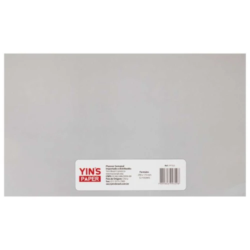 Bloco para anotações 29x17cm com 52 folhas planner semanal