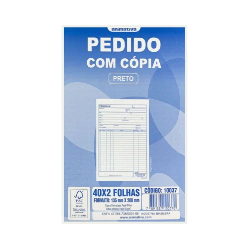 Bloco pedido 02 via grande 135x200mm 40x2 Animativa