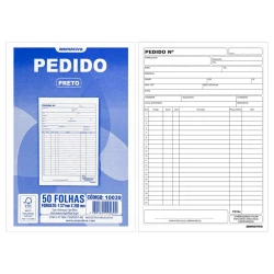 Bloco pedido 1 via grande 137x207mm com 50 folhas Animativa
