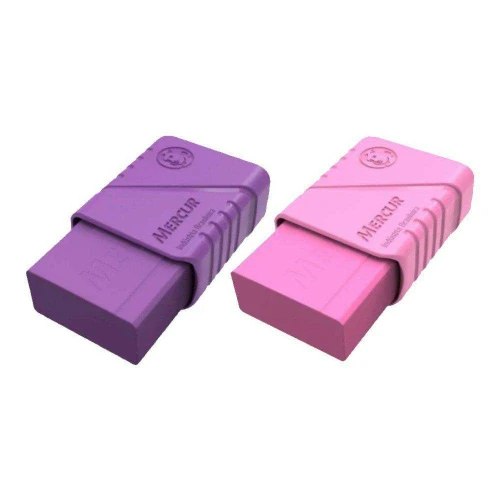 Borracha com capa colorida blister com 02 unidades