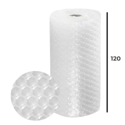 Bobina plástico bolha 120cm x 100mt x 0,21 cristal