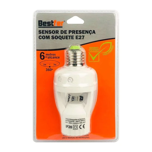 Bocal sensor de presença com soquete Bestfer