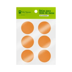 Bola de ping pong com 06 unidades amarela