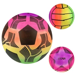 Bola plástica degradê decorada 23cm sortida