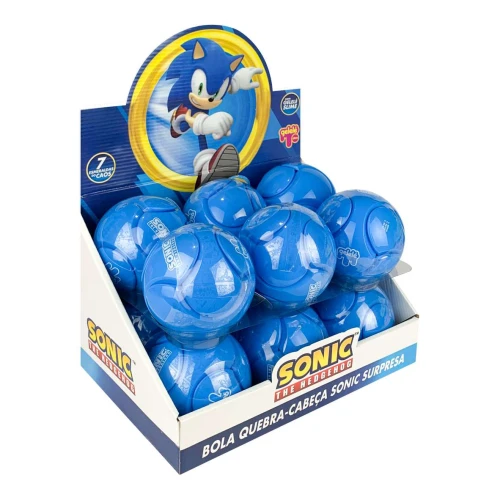 Bola quebra cabeça Sonic surpresa Doce Brinquedos