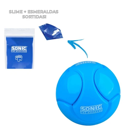 Bola quebra cabeça Sonic surpresa Doce Brinquedos