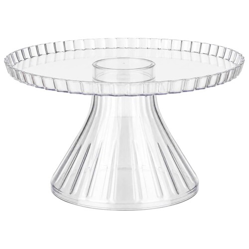 Boleira acrílica 21x12cm com pedestal cristal Boleira acrílica 21x12cm com pedestal cristal