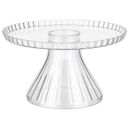 Boleira acrílica 21x12cm com pedestal cristal