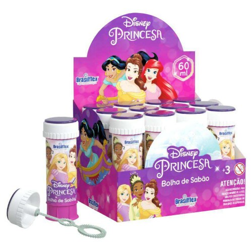 Bolha de sabão acrílica princesas brasilflex