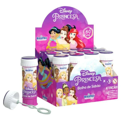 Bolha de sabão acrílica princesas brasilflex