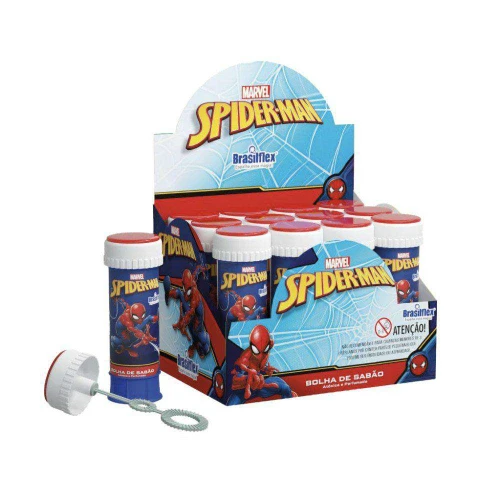 Bolha de sabão acrílica spider-man brasilflex