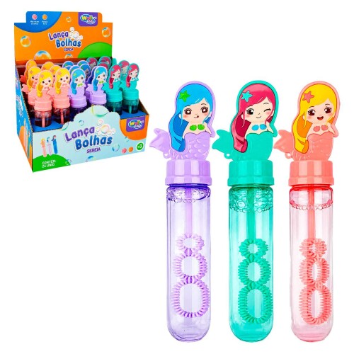 Bolha de sabão bastão Sereia 14,5cm Wellkids Bolha de sabão bastão Sereia 14,5cm Wellkids