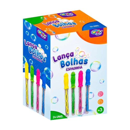 Bolha de sabão espadinha real 24cm Wellkids Bolha de sabão espadinha real 24cm Wellkids