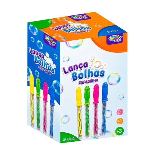 Bolha de sabão espadinha real 24cm Wellkids Bolha de sabão espadinha real 24cm Wellkids