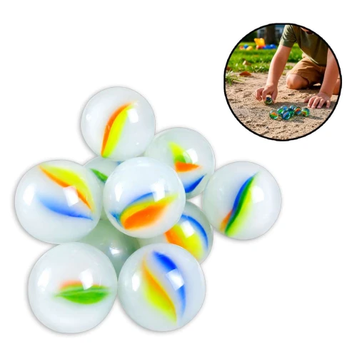 Bolinha de gude leitosa colorida com 25 unidades Bolinha de gude leitosa colorida com 25 unidades