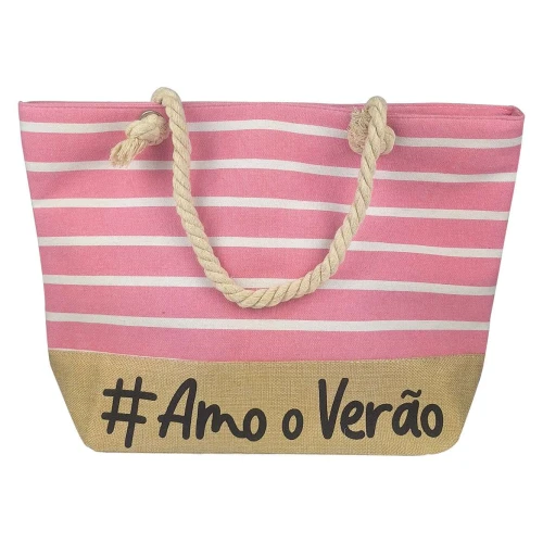 Bolsa de praia algodão 50x34cm