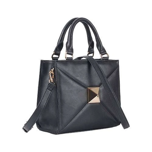 Bolsa feminina tira/colo 24x21cm preta Alice Palucci