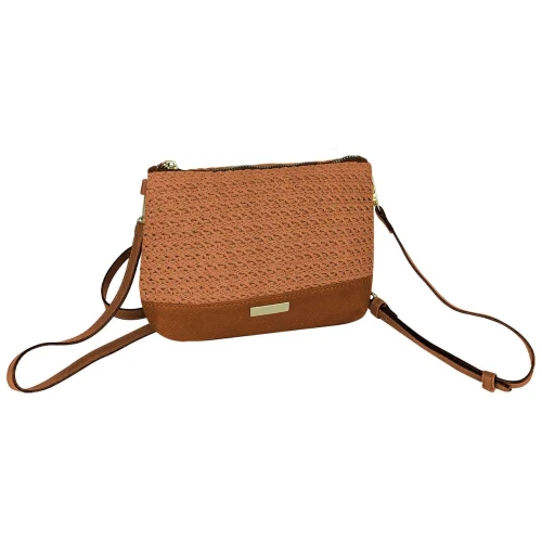Bolsa feminina transversal 14x22cm caramelo Alice Palucci