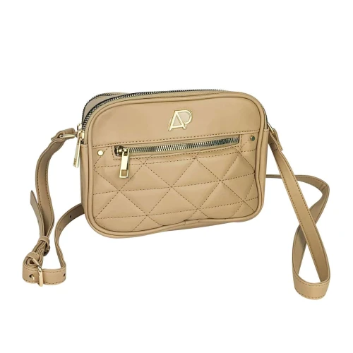 Bolsa feminina transversal 15x22cm nude Alice Palucci