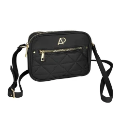 Bolsa feminina transversal 15x22cm preta Alice Palucci
