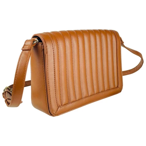 Bolsa feminina transversal 18x25cm caramelo Alice Palucci
