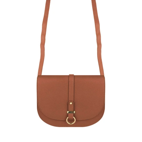 Bolsa feminina transversal 22x20cm marrom Alice Palucci