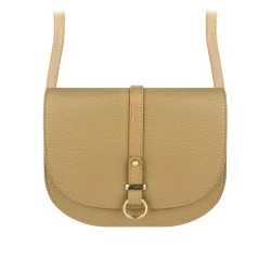 Bolsa feminina transversal 22x20cm marrom claro Alice Palucci