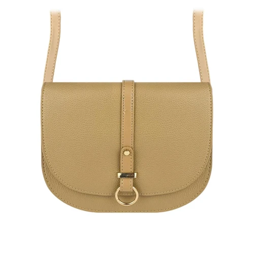 Bolsa feminina transversal 22x20cm marrom claro Alice Palucci