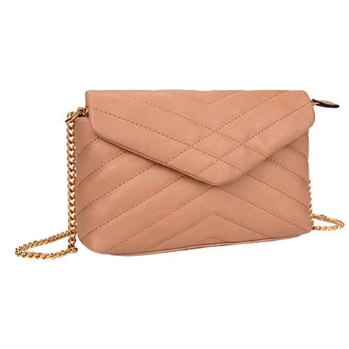 Bolsa feminina transversal 24x17cm nude Alice Palucci