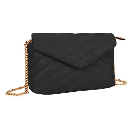 Bolsa feminina transversal 24x17cm preta Alice Palucci