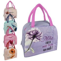 Bolsa térmica 20x23x12cm decorada Mãe sortida
