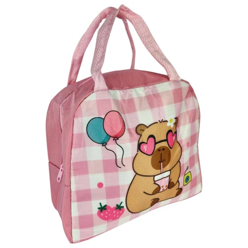 Bolsa térmica 22x10,5x18,5cm decorada Capivara sortida Interponte