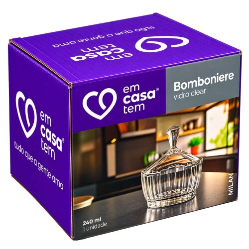 Bomboniere de vidro 240ml Milan Bomboniere de vidro 240ml Milan