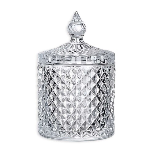 Bomboniere de vidro 300ml 8x8cm maldivas Em Casa Tem