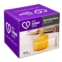 Bomboniere de vidro 88ml switch ambar