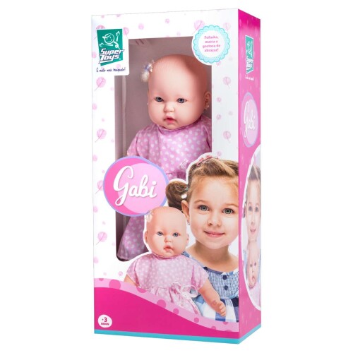 Boneca Gabi com chupeta 50cm Super Toys Boneca Gabi com chupeta 50cm Super Toys