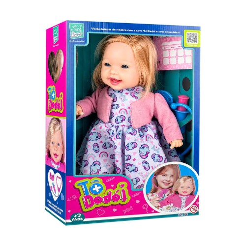 Boneca Tô Dodói com acessórios 42cm Super Toys Boneca Tô Dodói com acessórios 42cm Super Toys