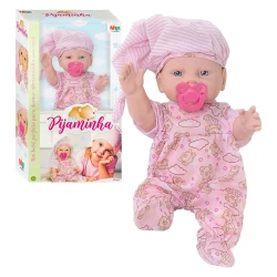 Boneca bebê Meu Pijaminha com acessórios Milk